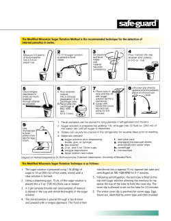 Sugar floatation method to detect parasites