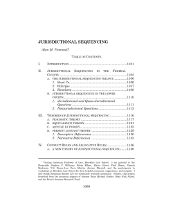 jurisdictional sequencing
