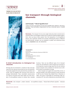 Ion transport through biological channels