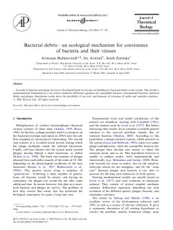 Bacterial debris&mdash;an ecological mechanism for coexistence of