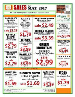 SALES - Integral Yoga Natural Foods