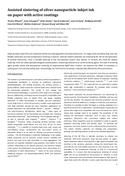 Assisted sintering of silver nanoparticle inkjet ink on paper with