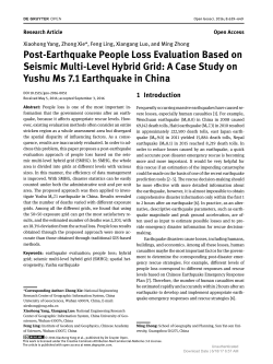 Post-Earthquake People Loss Evaluation Based on Seismic Multi
