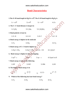 Bond Characteristics - Sakshieducation.com