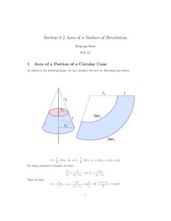 Section 8.2 Area of a Surface of Revolution