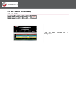 Alta Pro 12x8 YUV Router Family
