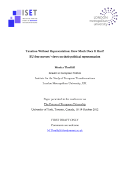 Taxation Without Representation: How Much Does It Hurt? EU free