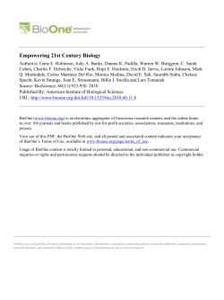 Empowering 21st Century Biology