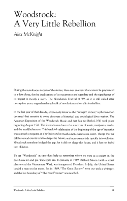 Woodstock: A Very Little Rebellion - The Hudson River Valley Institute