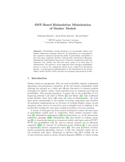 SMT-Based Bisimulation Minimisation of Markov Models