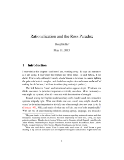 Rationalization and the Ross Paradox