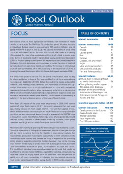 Food Outlook November 2010 - Food and Agriculture Organization