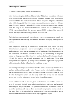 The Zanjera Commons - Take Back the Economy