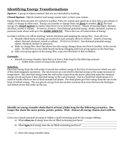 Identifying Energy Transformations