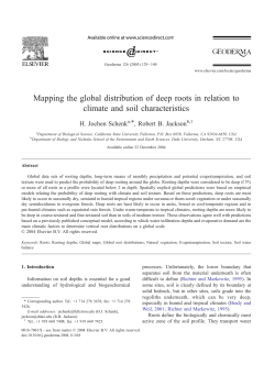 Mapping the global distribution of deep roots in relation to climate