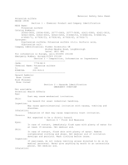 Material Safety Data Sheet Potassium sulfate MSDS# 19590 Section
