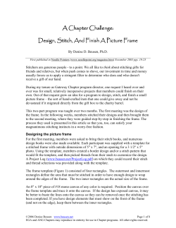 Design, Stitch, And Finish A Picture Frame