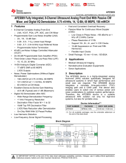 AFE5809 Fully Integrated, 8-Channel