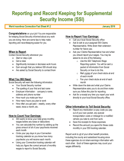 SSI Record Keeping and Reporting - Goodwill