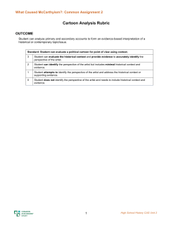Cartoon Analysis Rubric - K