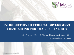 CNHA FINAL Presentation 9.18.15 - Council for Native Hawaiian