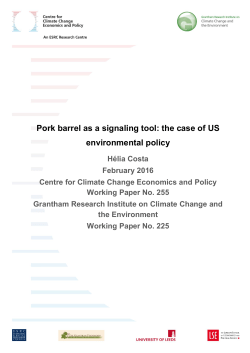Pork barrel as a signaling tool: the case of US environmental