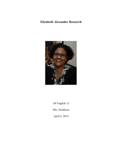 Elizabeth Alexander Research
