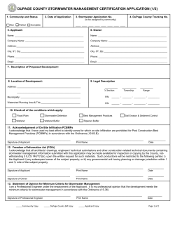 dupage county stormwater management permit application