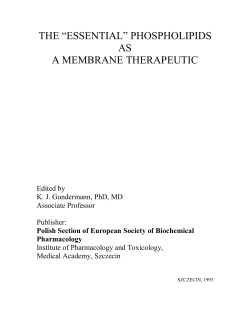 The &ldquo;Essential&rdquo; Phospholipids As A Membrane Therapeutic