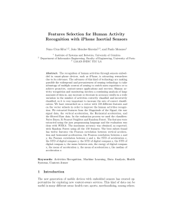 Features Selection for Human Activity Recognition with iPhone