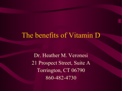 The benefits of Vitamin D - Scoville Memorial Library