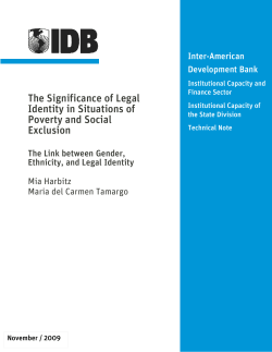 The Significance of Legal Identity in Situations of - Inter