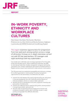 In-work poverty, ethnicity and workplace cultures