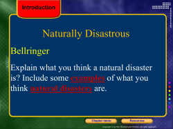 Naturally Disastrous