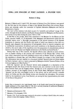 Eora and English at Port Jackson: a Spanish view - ANU Press