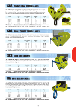 SCA `ANGLE CLAMP` BEAM CLAMPS SCS `SWIVEL JAW` BEAM