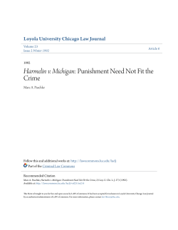 Harmelin v. Michigan: Punishment Need Not Fit