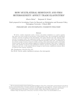 how multilateral resistance and firm heterogeneity affect