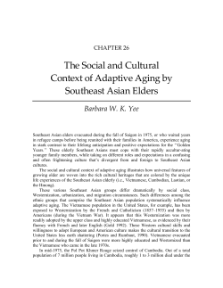 The Social and Cultural Context of Adaptive Aging