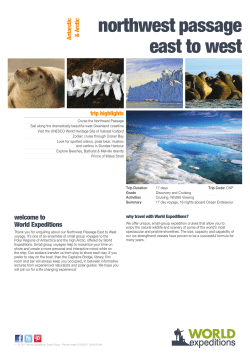 northwest passage east to west