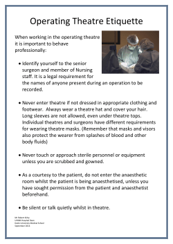 Operating Theatre Etiquette