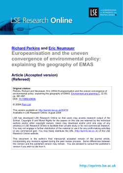 Europeanisation and the uneven convergence of environmental policy