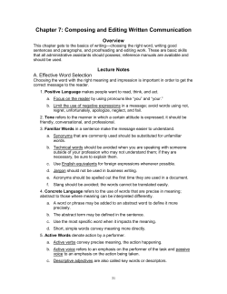 Chapter 7: Composing and Editing Written Communication