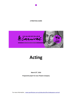 Acting - Sport for Jove