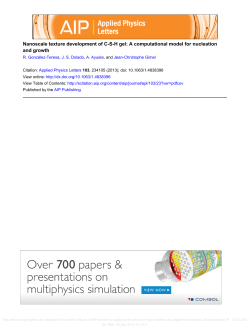 Nanoscale texture development of CSH gel: A computational model