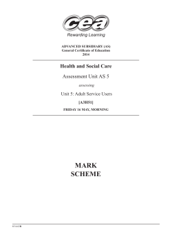 AS 5, Unit 5: Adult Service Users