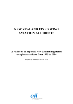 New Zealand Fixed Wing Aviation Accidents