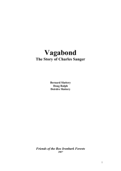 Vagabond. The Story of Charles Sanger