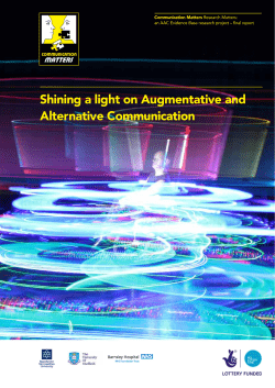 Shining a light on Augmentative and Alternative Communication