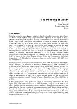 Supercooling of Water